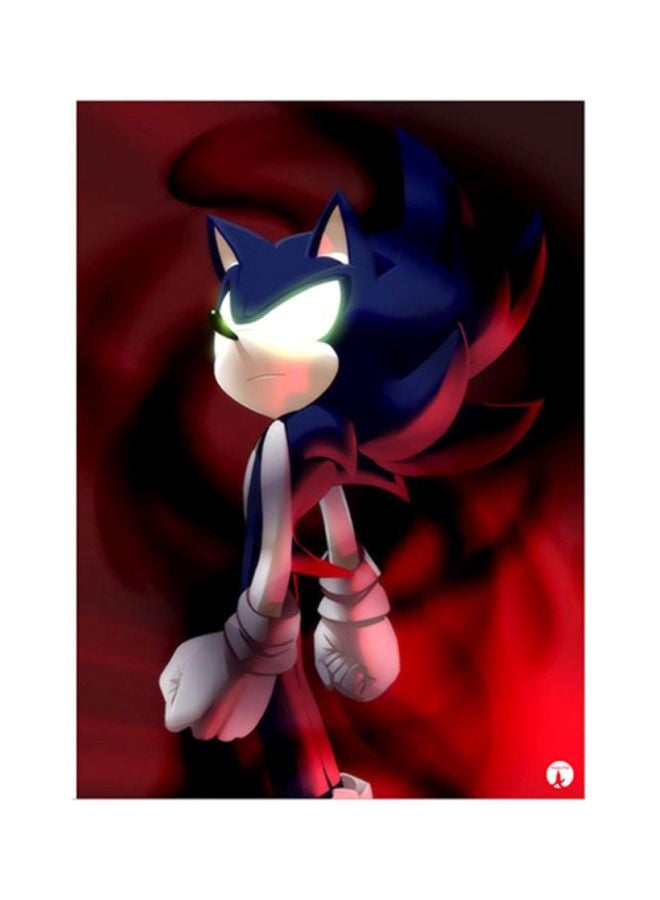 BP Sonic Metal Plate Poster Red/Blue 15x20cm 
