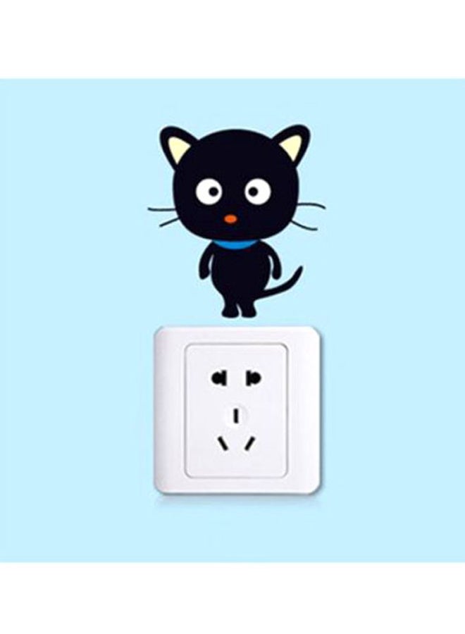 iTelker - Cat Cartoon Removable Switch Sticker Black - Image 1