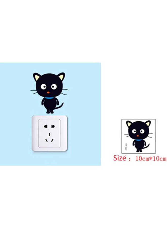 iTelker - Cat Cartoon Removable Switch Sticker Black - Image 1