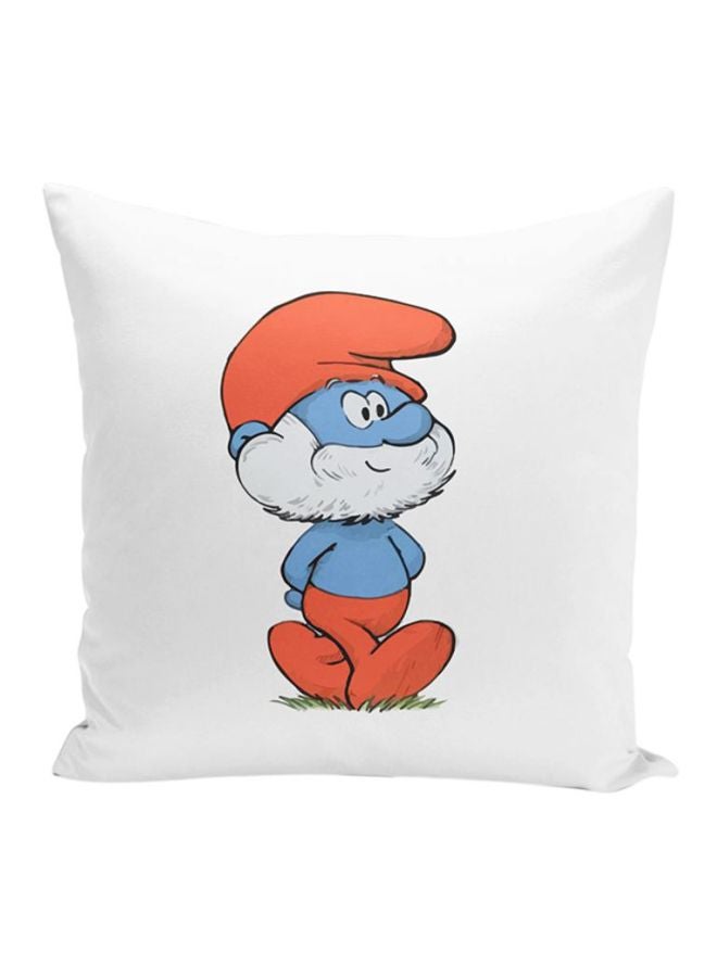 Papa Smurfs Decorative Pillow White/Orange/Blue 16x16inch