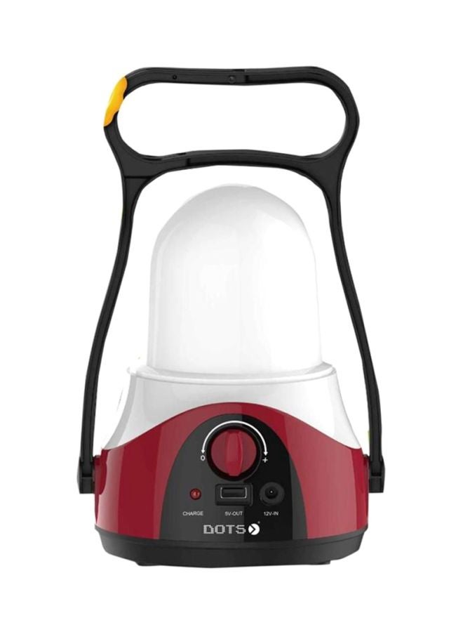 دوتس فانوس بمصباح LED قابل للشحن أسود / أزرق/ أبيض/ أحمر