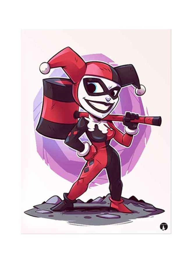 Harley Quinn Metal Plate Poster Multicolour 15x20centimeter