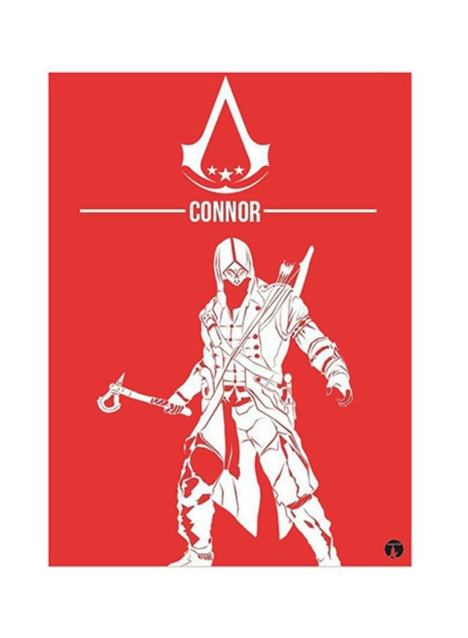 BP Video Game Assassin's Creed Metal Plate Poster Red/White 15x20cm