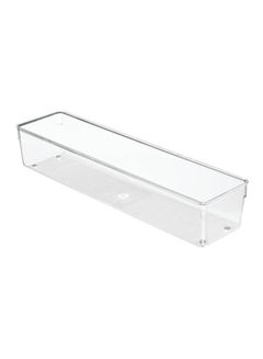 InterDesign Linus Rubber Feet Drawer Organizer Clear 12x12x2inch  - Image 1