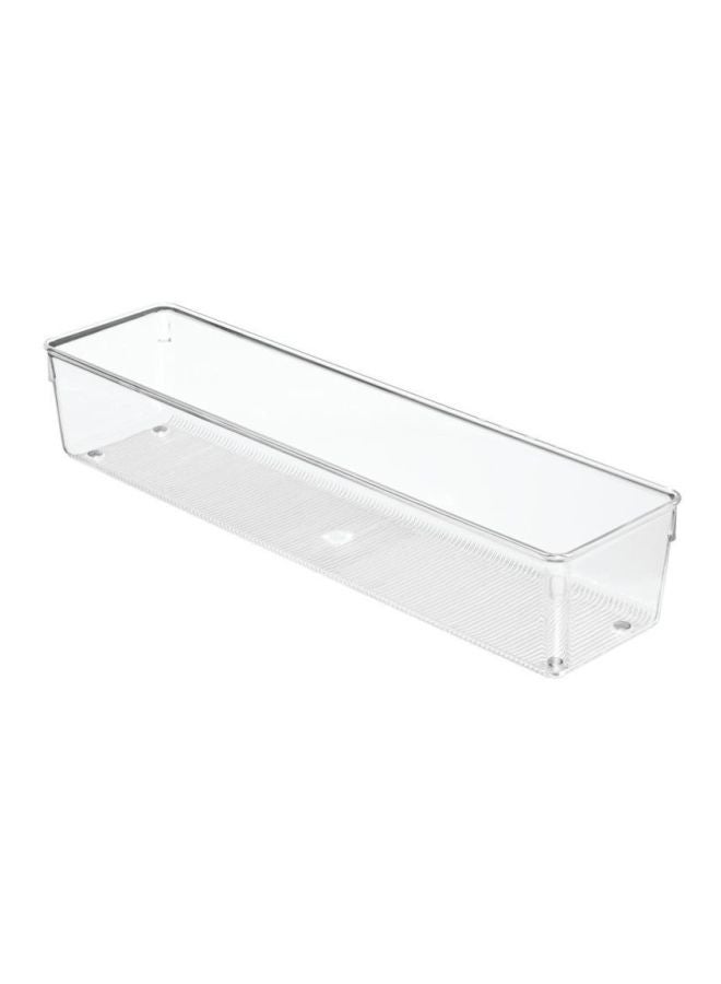 إنترديزاين درج منظم لا ينزلق بقاعدة مطاطية من لينوس شفاف 12x12x2بوصة  - Image 1