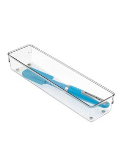 InterDesign Linus Rubber Feet Drawer Organizer Clear 12x12x2inch  - Image 3