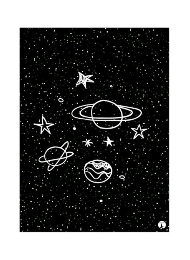 BP Space Metal Plate Poster Black/White 15x20cm