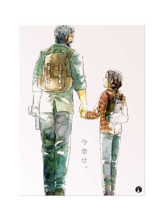 ملصق من صفيح معدني للعبة Last Us أخضر/ أحمر/ أصفر 15x20سم