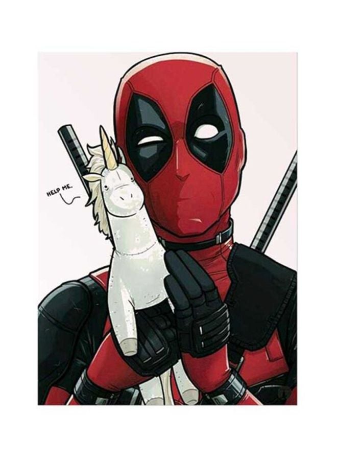 BP Deadpool Metal Plate Poster Black/Red/White 15x20cm
