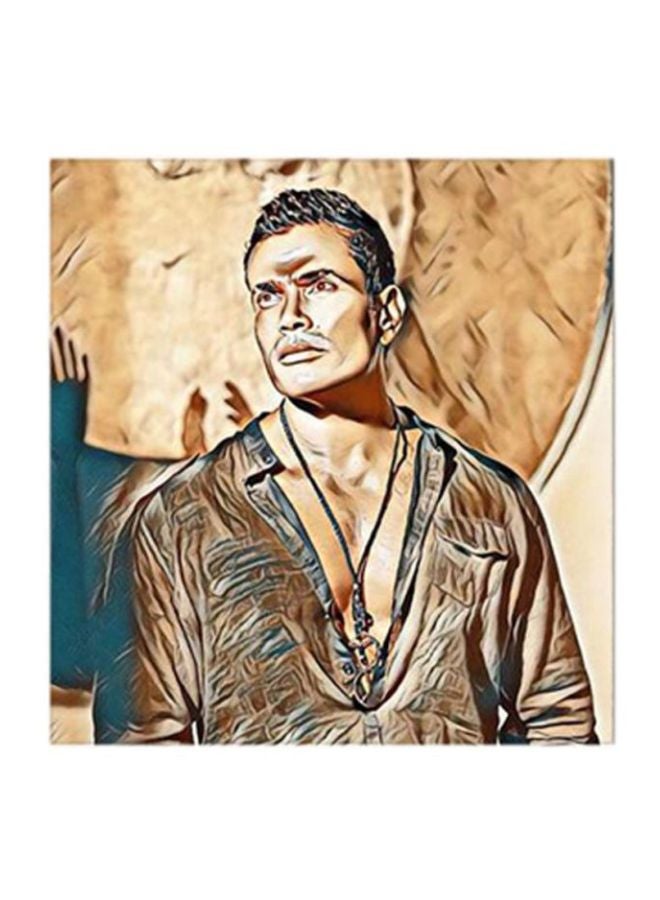 Amr Diab MDF Wall Art Multicolour 30x30centimeter