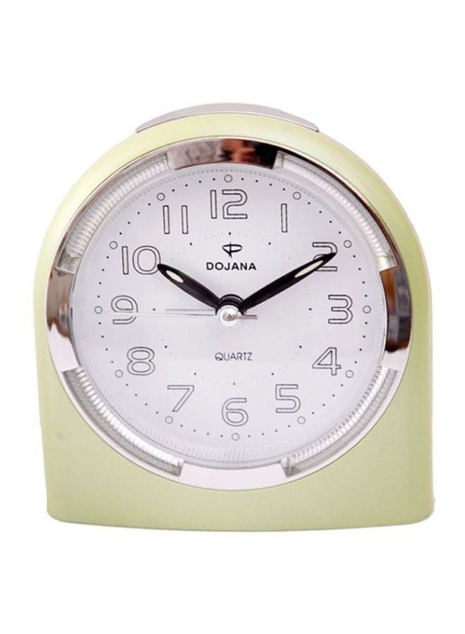 Round Analog Alarm Clock Green