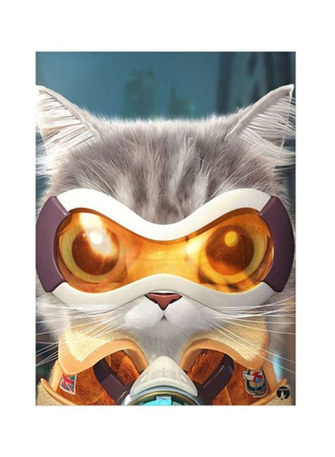 بي بي ملصق لوحات معدنية برسمة لعبة الفيديو Overwatch متعدد الألوان 15x20سم