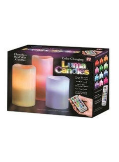 Luma 3-Piece LED Candle With Remote Green/Red/Blue  - Image 2