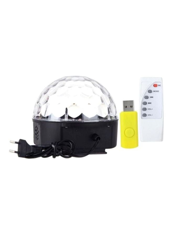Tomtop RGB MP3 Magic Crystal Ball LED Light With Remote Control Black/Clear 19x19x17cm - Image 1