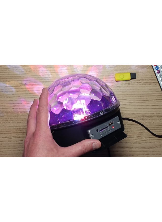 Tomtop RGB MP3 Magic Crystal Ball LED Light With Remote Control Black/Clear 19x19x17cm - Image 3