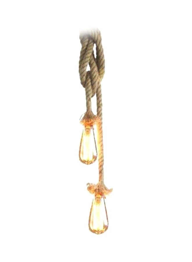 LIXADA Double Head Rope Hanging Ceiling Light Beige 150cm