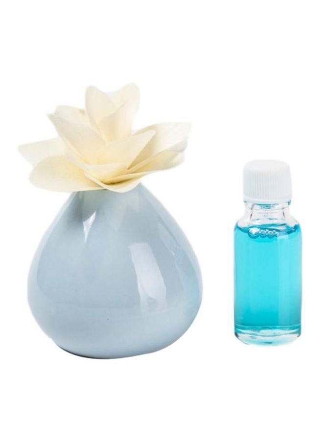 Home Concept Decorative Floral Aroma Diffuser Blue 8x8x18centimeter 
