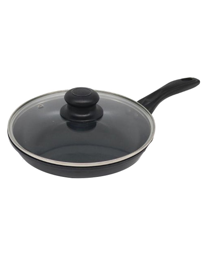 Homeway - Non-Stick Frying Pan With Lid Black/Clear 26cm - Image 1