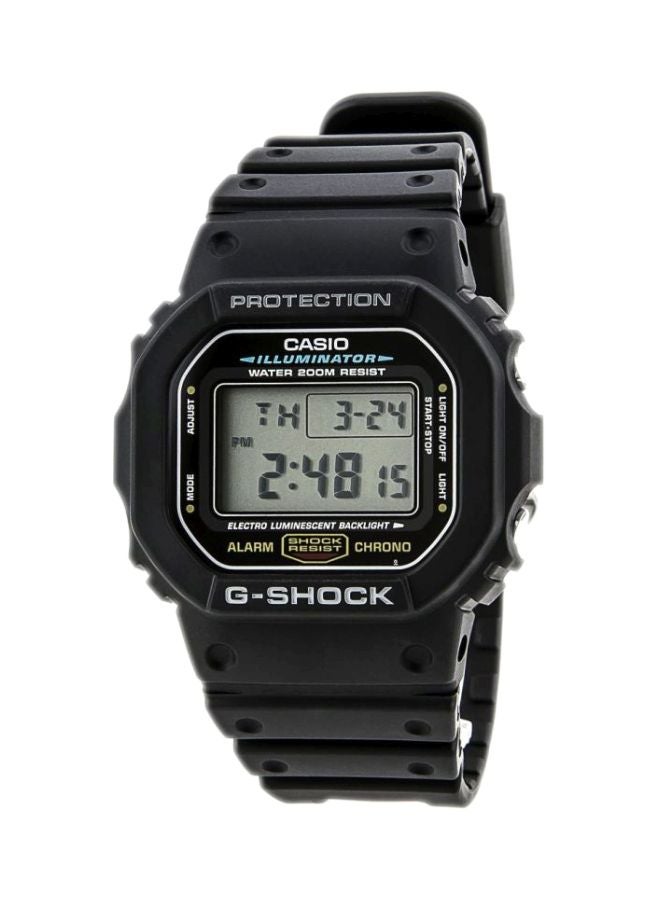 جي شوك ساعة يد رقمية مقاومة للماء طراز DW-5600E-1V للرجال - Image 1