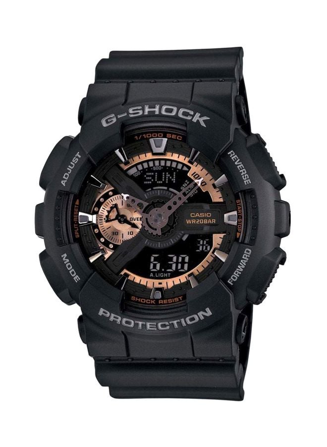 جي شوك ساعة يد رقمية وبعقارب ومقاومة للماء طراز GA110RG-1ADR للرجال - Image 1