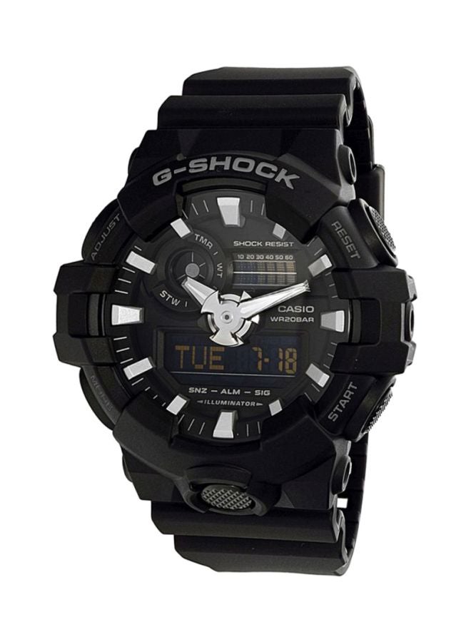 جي شوك ساعة يد بعقارب/رقمية مقاومة للماء طراز GA700-1B للرجال - Image 1