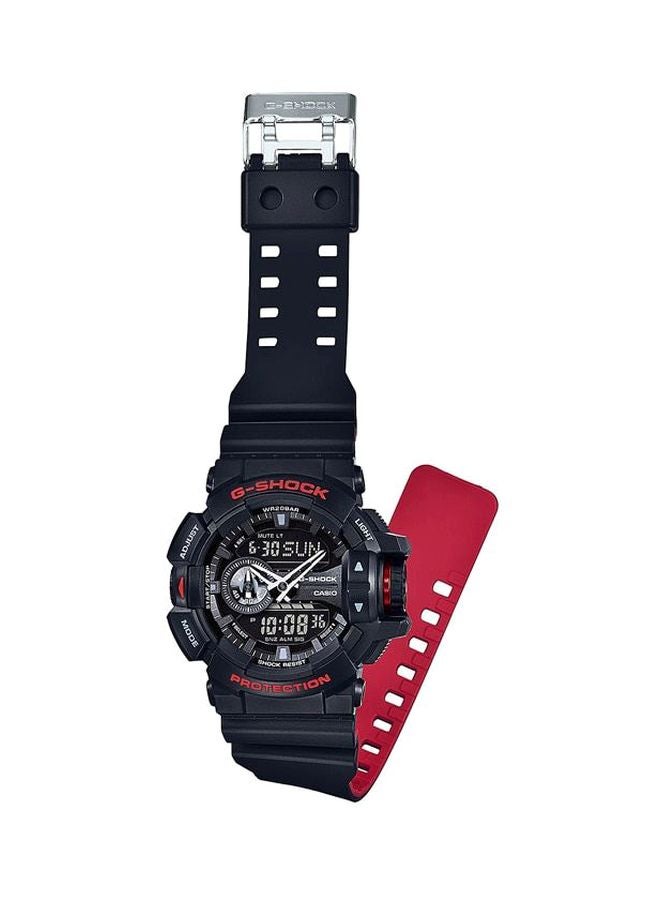 G-SHOCK - Men's Round Shape Rubber Strap Analog & Digital Wrist Watch 47 mm - Black - GA-400HR-1AER - Image 1