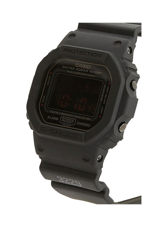 G-SHOCK Men's Round Shape Resin Band Digital Wrist Watch - Black - DW-5600MS-1DR  - Image 3