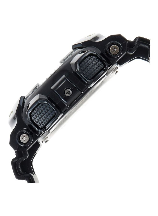 G-SHOCK men Round Shape Resin Band Digital Wrist Watch 55 mm - Black - GD-100GB-1DR - Image 3