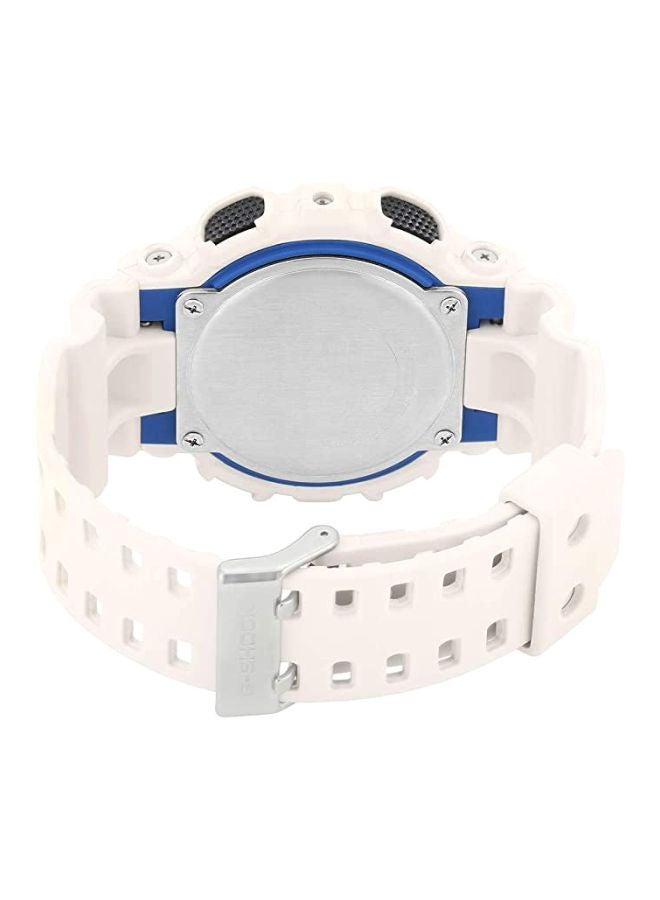 G-SHOCK - Men's Round Shape Resin Band Analog & Digital Wrist Watch 51 mm - White - GA-100B-7A - Image 1