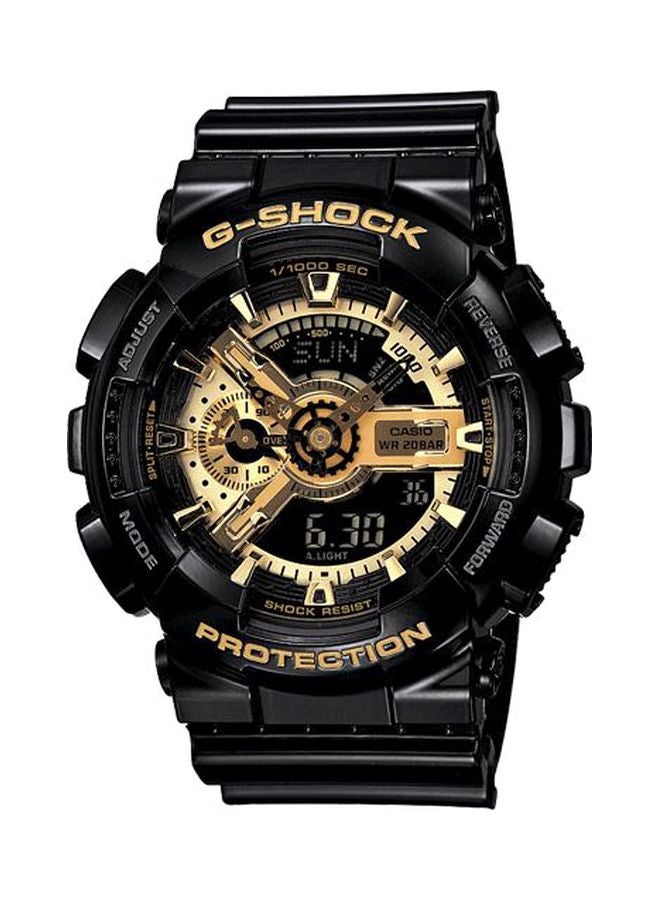 جي شوك ساعة يد بعقارب ورقمية مقاومة للماء طراز GA110GB-1A للرجال - Image 1
