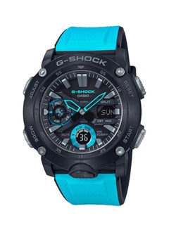 Men's Round Shape Resin Band Analog & Digital Wrist Watch 49 mm - Blue - GA-2000-1A2