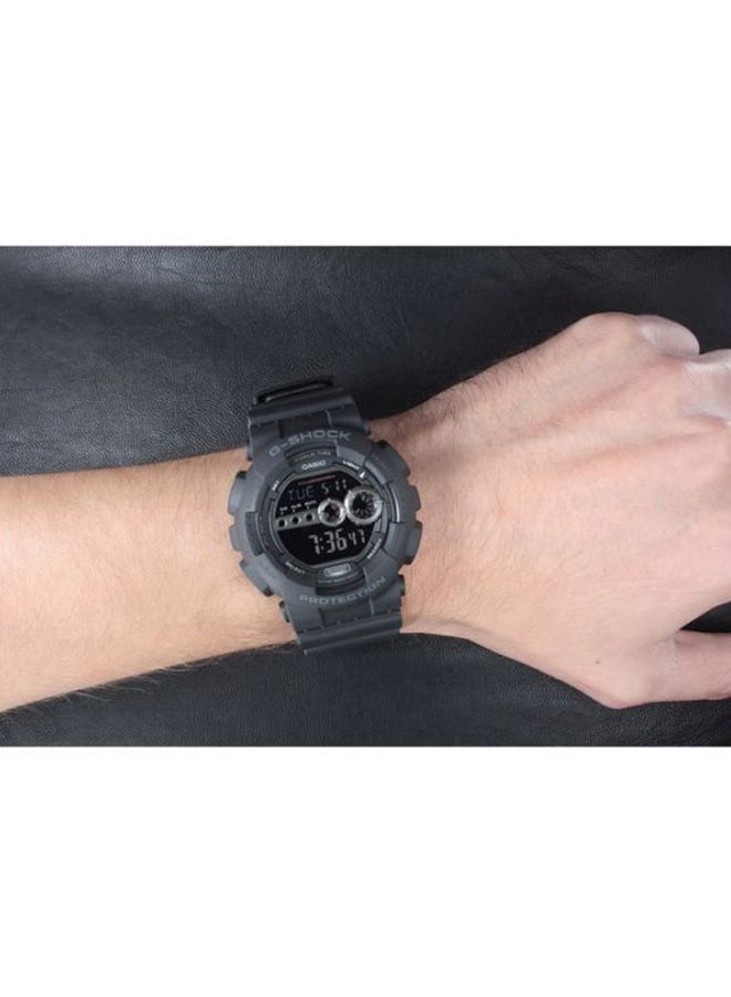 G-SHOCK - Men's Round Shape Rubber Strap Analog Wrist Watch 55 mm - Black - GD-100-1B - Image 1