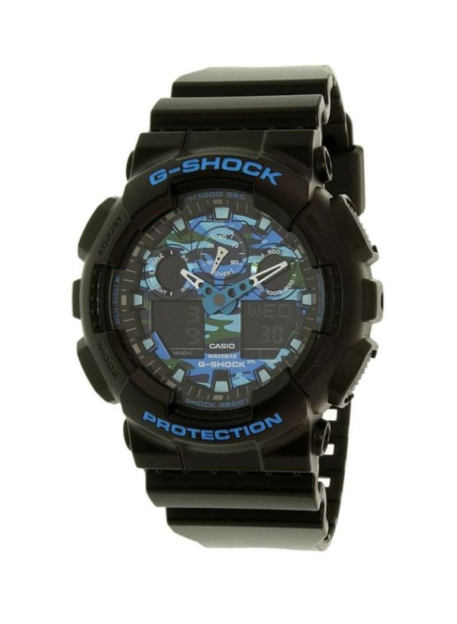 جي شوك ساعة يد بعقارب/رقمية مقاومة للماء طراز GA100CB-1A men - Image 1