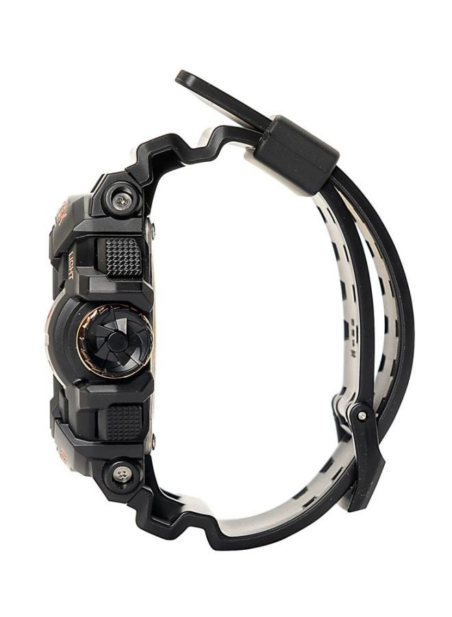 G-SHOCK men Round Shape Resin Band Analog & Digital Wrist Watch - Black - GA400GB-1A4 - Image 3
