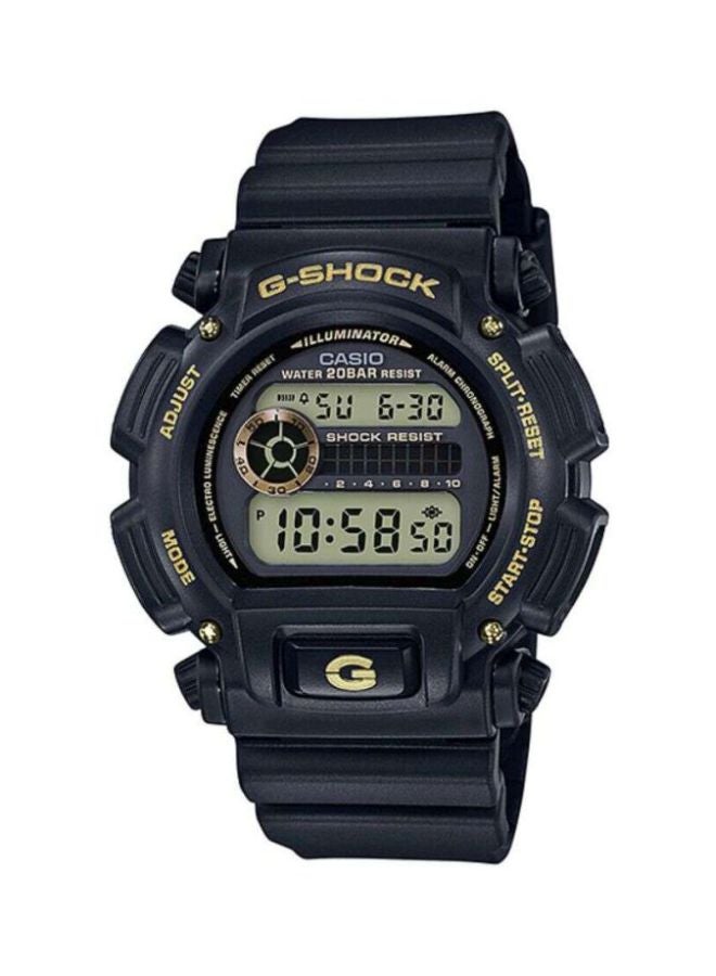 G-SHOCK Men's Round Shape Resin Band Digital Wrist Watch 43 mm - Black - DW-9052GBX-1A9DR  - Image 1