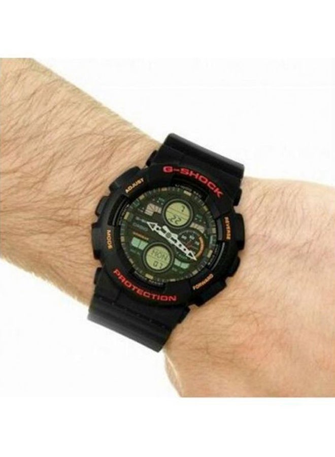جي شوك ساعة يد بعقارب/رقمية مقاومة للماء طراز GA-140-1A4ER men - Image 4