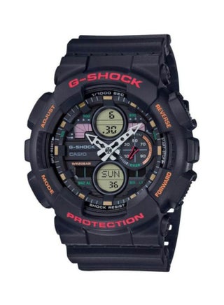 Men's Round Shape Resin Band Analog & Digital Wrist Watch 55 mm - Black - GA-140-1A4DR - v1598687804/N32956524A_1