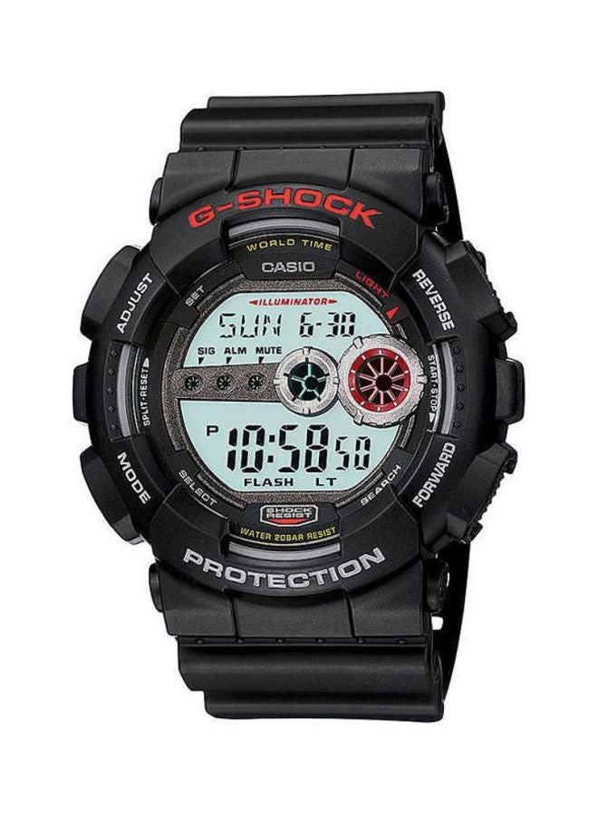 G-SHOCK Men's Casio Sport Round Shape Resin Band Digital Wrist Watch 55 mm - Black - GD-100-1ADR  - Image 1