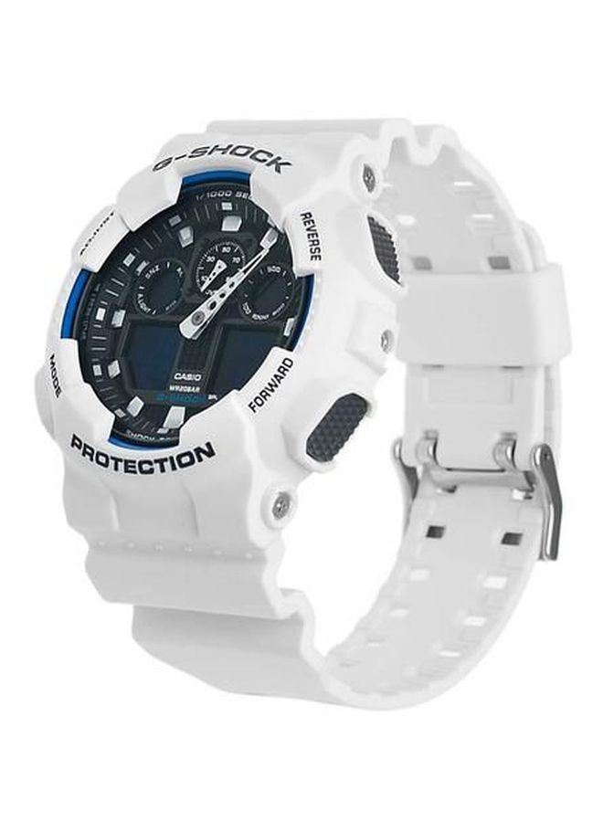 جي شوك ساعة عقارب/رقمية مقاومة للماء طراز GA-100B-7A للرجال - Image 2