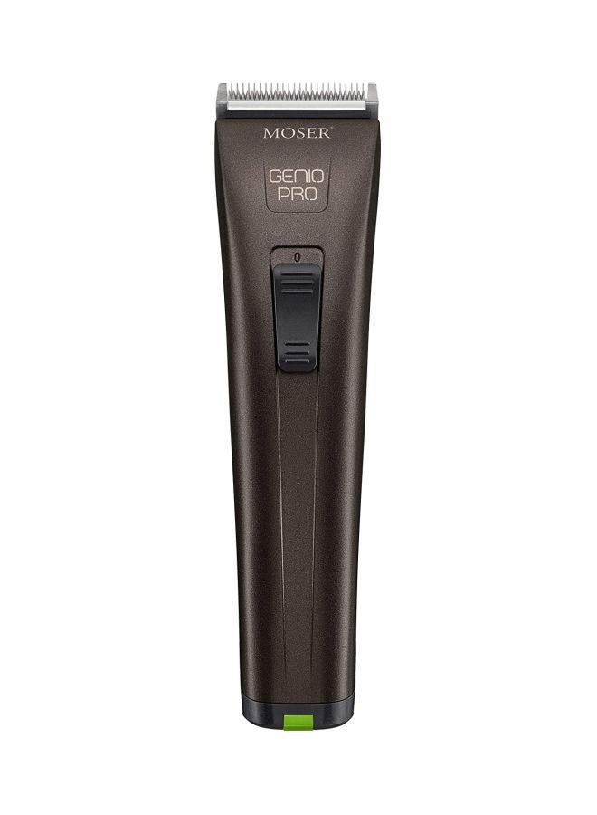 MOSER Genio Pro Cordless Hair Clipper For Men (Made In Germany) | Magic Blade With 0.7-3Mm Length Adjustment | 75 Min Run Time Per Battery | Led Battery Indicator (1874-0150) Brown/Silver - Image 2