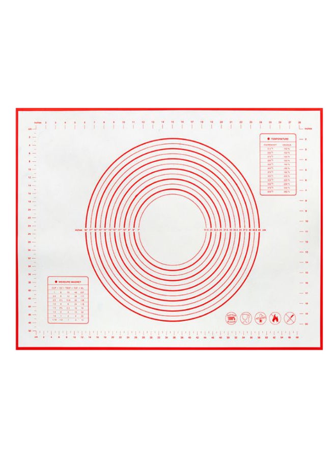 Anti-Slip Baking Mat Red/White 50 x 70centimeter