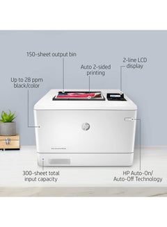 HP M454dn Color LaserJet Pro Printer White  - Image 2