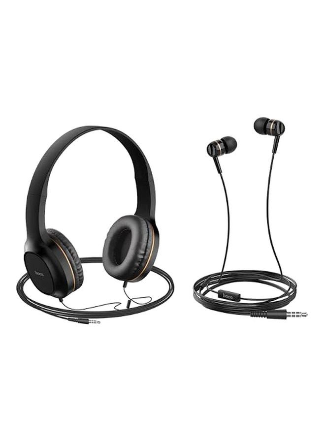 2-Piece Wired Headphones Set Black - v1598693771/N40037898A_1