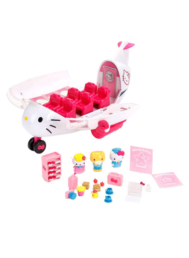 null - 20-Piece Hello Kitty Jet Plane Playset - Image 1