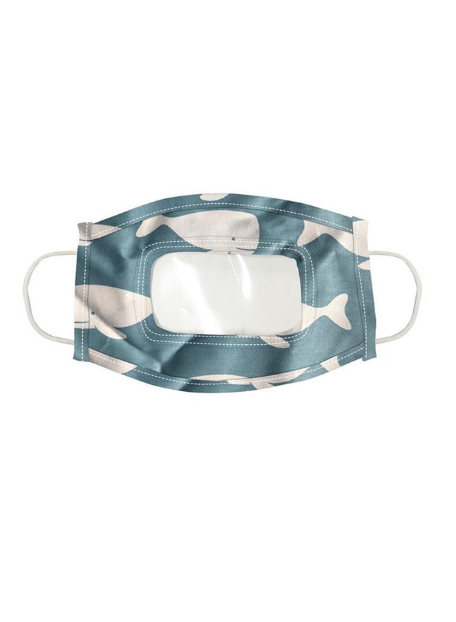 SAPU Whale Printed Visual Mask For Kids  - Image 1