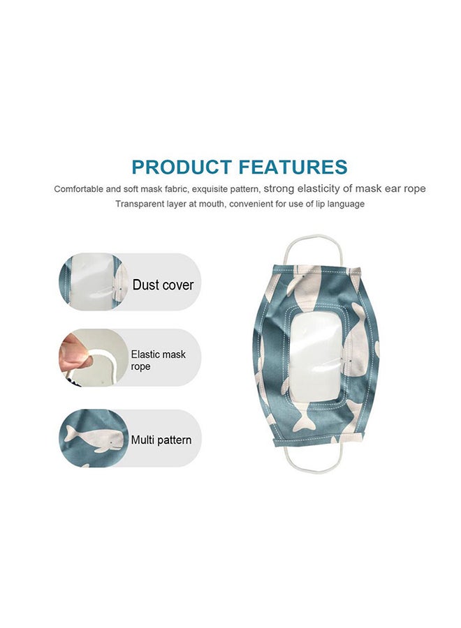 SAPU Whale Printed Visual Mask For Kids  - Image 3