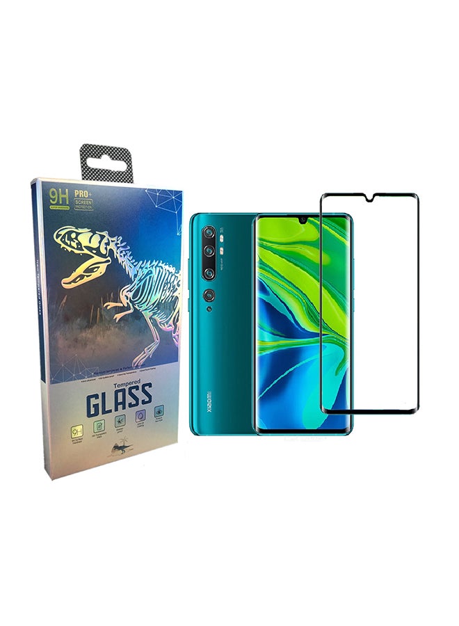 9 إتش لاصقة حماية للشاشة من الزجاج المقوى لهاتف شاومي مي نوت 10 شفاف/ أسود - Image 1