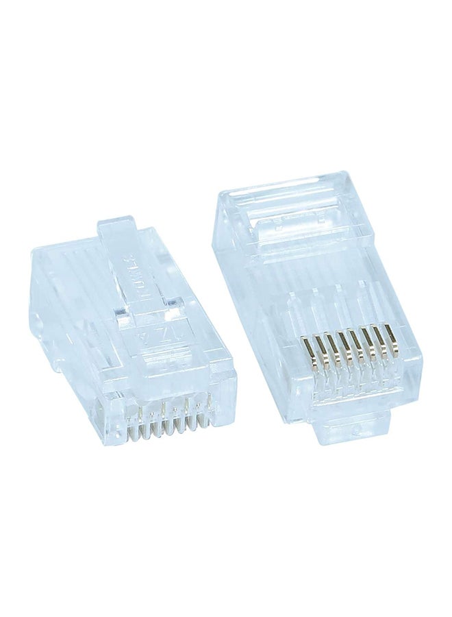 Kuwes - 100-Piece Cat.6 RJ45 Connectors Clear - Image 1