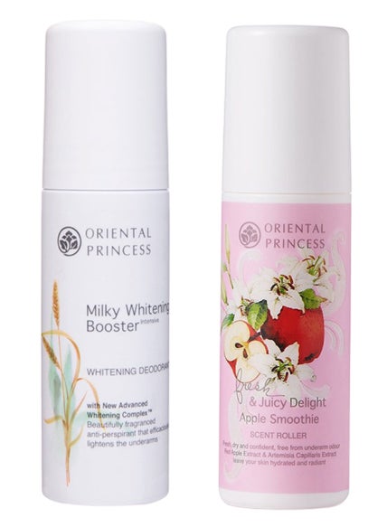 ORIENTAL PRINCESS Pack Of 2 Milky Whitening Booster And Apple Smoothie Scent Roller