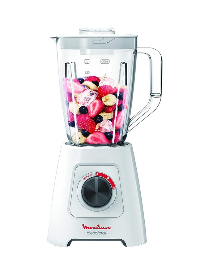 Moulinex - BlendForce 2 Blender With 4 Blades 2 L 600 W LM423127 White / Gray / Red - Image 1